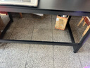 馨美凯电脑桌台式家用简易书桌办公桌简约现代工作台租房卧室学习写字桌 【单桌1.6cm厚桌面】黑架+碳纤色 长140cm*宽80cm*高74cm 实拍图