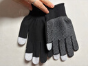 钓鱼手套三指可触屏耐磨手套户外搬货干活男士春秋骑车骑行运动女 活动款触屏手套-黑色-1双 无规格 实拍图