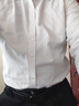 罗蒙（ROMON）纯色商务职业正装男士白衬衫工装外套长袖衬衣男CS108白色3XL 实拍图