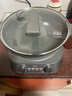 美的（Midea）钛陶电炒锅 电蒸锅宿舍煮锅炒菜专用分体式家用多功能一体电火锅煎锅5.5L多用途锅HCG3218S配蒸笼 实拍图