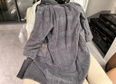 康尔馨五星级酒店浴袍 男女全棉毛巾料家居服浴衣 加厚柔软吸水 绅士灰 实拍图