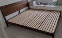源氏木语实木双人床北美黑胡桃木美式简约卧室家具高铺板床1.8m 实拍图