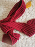 百搭韩版针织毛线红色围巾女2024圣诞冬季高级感新年礼物情侣围脖 针织围巾-酒红色-1个装-保暖 1 实拍图