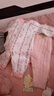初生婴儿衣服纯棉加厚连体衣冬季新生儿男女宝宝夹棉保暖棉服爬服 2件-冬款(净色粉+花花兔) 59cm  (11斤以内) 实拍图