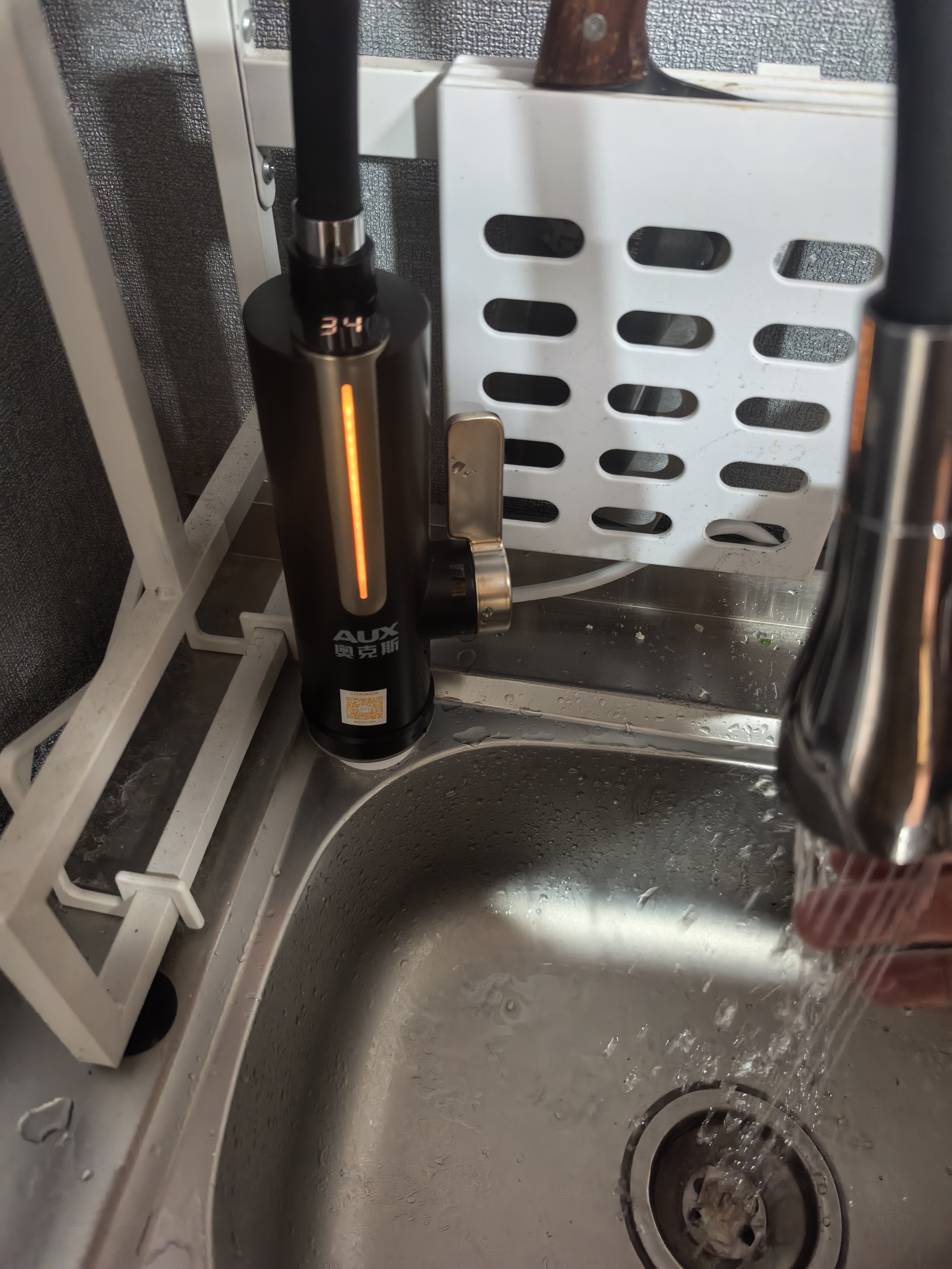 奥克斯电热水龙头即热式快速热水龙头加热器冷热两用厨房宝阳台家用热水器 实拍图