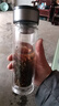 【京东物流配送】高硼硅双层玻璃杯大容量泡茶杯水杯子茶水分离杯 【双层加厚】茶杯350ml1只 实拍图