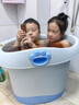 世纪宝贝（babyhood）Baby熊浴桶 儿童泡澡桶家用加厚全身可坐婴儿游泳桶 加大宝宝浴盆 实拍图