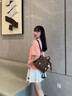 达芙妮官方旗舰店2026新款简约双肩包女通勤包旅行包实用女生礼物书包 棕色小号（收藏加购送礼盒） 无规格 实拍图