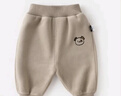 嘟嘟家宝宝裤子冬季男童长裤保暖女童休闲裤冬款儿童衣服童装 米色 130 实拍图