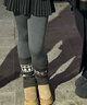 莫代尔羊毛袜子女秋冬季费尔岛保暖雪地靴腿套女日系搭配打底裤堆堆袜套 实拍图
