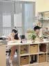 立太双人书桌家用学生电脑办公桌女生卧室梳妆台转角书桌书架一体桌子 推荐【双桌书柜款】可伸缩200-280cm「6格书柜储物」 实拍图