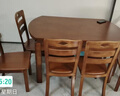 千禧盛世 实木餐桌椅子组合小户型餐厅家具 胡桃色普通款 138cm 一桌六椅 实拍图