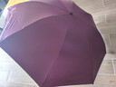 天堂 双人晴雨伞三折 防晒遮阳伞太阳伞加大抗风黑胶大伞 雨晴酒红色 实拍图