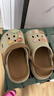 EVA夏季新款双色可爱卡通男童女童洞洞鞋防滑耐磨透气居家洞洞鞋 卡其【水晶】 28 内长18cm 实拍图
