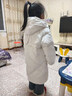 鸭鸭女童羽绒服2022新款洋气中长款毛领中大童加厚极寒儿童外套WJ 白色（环保毛领） 120 （环保毛领） 实拍图