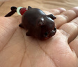 黑檀木福猪钥匙扣挂饰手机链汽车钥匙挂件坠平安创意礼品文玩礼物 紫檀木小猪钥匙扣 实拍图
