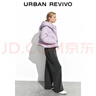 UR2025冬季新款女装休闲双拉链连帽宽松羽绒服UYY150058 粉紫 S 实拍图