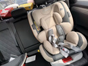 贝倍适（BAYBETSS）儿童安全座椅汽车用0-4-12岁宝宝360度旋转婴儿车载坐椅ISOFIX 米灰色【遮阳棚+上拉带+侧保护】 实拍图