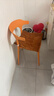 塑料靠背椅子加厚家用小户型餐厅桌可叠放牛角椅轻奢高级扶手餐椅 橘色单把装【加固牛角椅】 实拍图