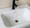 阔宅小户型简易洗脸盆家用阳台浴室洗手盆落地式卫生间陶瓷一体洗漱台 4837E盆+支架/全套+镜子 实拍图