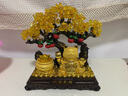 礼之源招财猫摇钱树摆件聚宝盆工艺品办公室桌面店铺收银台乔迁开业礼物 小号黄水晶发财树八方来米招财猫 实拍图