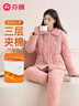 芬腾睡衣女防静电三层夹棉25年秋冬新款暖和长袖情侣家居服套装 实拍图