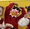 ASK JUNIOR儿童裙子女童新年装秋冬装小童毛衣连衣裙公主裙拜年服 红色 130 实拍图