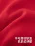 英氏（YEEHOO）儿童手套纯棉秋冬保暖宝宝挂脖手套冬天新年红手套 实拍图