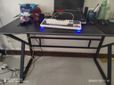 甄严选电脑桌台式电竞桌椅套装组合桌子办公家用桌学习桌书房书桌写字桌 【黑架+黑碳纤纹面】单桌120*60 实拍图