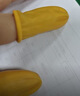 米黄色防静电手指套乳胶电子厂钟表工业劳保无粉尘车间防护指头套 米黄色防静电手指套（500克约750个） M码-中码 实拍图