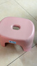 换鞋凳小凳子座椅小板凳可叠放加厚塑料凳高级感儿童学生寝室矮凳 樱花粉1个 实拍图