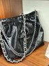 CHARLES&KEITH子母链条大容量流浪包托特包单肩斜挎包女包新年礼物CK2-40671449 【L号】Black黑色 L 实拍图