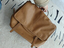 裘真【宋佳同款】植鞣羊皮信使双肩包大容量上班通勤休闲背包新款 大象灰-大号 实拍图