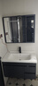 恋派浴室柜 陶瓷一体盆卫生间洗脸盆柜组合悬挂式洗漱台智能洗手盆柜 智能镜柜】珠光灰【促销中】80cm 实拍图