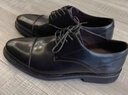 百丽男鞋2025商务正装休闲增高软底真皮鞋 黑色A2247（三接头款） 42 实拍图