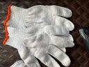 橘边棉纱劳保手套轻便舒适耐磨手部防护劳保手套透气线手套 普通棉线5双 实拍图