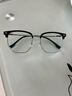 蔡司（ZEISS）镜片近视眼镜框男半框防蓝光辐射可配带散光度数眼睛女钛合金镜架 简约款 黑金 配colorein镜片1.56防蓝光 0-600度 实拍图