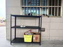 美亿莱厨房置物架不锈碳钢货架家用微波炉架落地收纳储物架烤箱架子多层 【3层碳钢加厚】长40宽30高80 实拍图