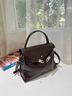 CADUNI KAISER包包女包牛皮通勤凯莉包休闲轻奢单肩包生日礼物高级感送女友老婆 【咖啡色】新年送老婆实用高档 新款时尚大容量高档手提斜挎包 实拍图