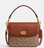 蔻驰（COACH）【礼物】经典标志CASSIE19号单肩斜挎包翻盖冬季女包 棕黄色锈色（新版） 实拍图