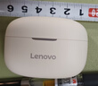 联想（lenovo）真无线蓝牙耳机 半入耳式耳机 音乐运动游戏耳机蓝牙5.4 适用苹果小米手机 EA110月岩白 实拍图