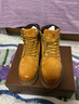 骆驼（CAMEL）王俊凯同款马丁靴高帮秋户外工装大黄靴男 GE122W7757T 金黄 38 实拍图