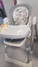 曼乐兔宝宝餐椅婴儿0-6岁多功能二合一摇椅婴幼儿折叠便携式吃饭餐桌椅 灰色【摇摇椅+万向轮+可坐可躺】 宝宝生日礼物 实拍图