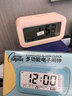 康巴丝（Compas）闹钟夜光聪明灯智能语音报时起床神器自动感光三组闹铃小闹钟儿童学生钟 2139 粉色新年礼物 实拍图