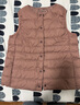 MUJI女式 轻量羽绒便携式 背心  烟熏粉色 M  实拍图