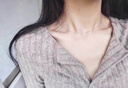 DAISY DREAM999银素链无吊坠项链女极简足银替换锁骨链万能裸链条细款颈链 【999银】40cm十字链 实拍图