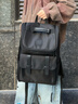 BACKSTAGE潮牌轻便双肩包男大容量初中生书包女大学生高中休闲旅行电脑背包 黑色大号 现货 实拍图