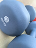 京东京造 彩色浸塑哑铃 男士女士家用哑铃 纯铁哑铃健身器材 8KG两只装 实拍图