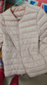 小香风女款无领菱形格小个子内搭轻薄保暖短款冬季羽绒棉服外套 白色 【轻薄保暖】 XL 120-130斤 实拍图