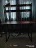 旻昱书桌书架一体台式电脑桌现代简约家用学生学习桌初中生写字桌子 120x60cm双层拉丝黑橡木+黑架 实拍图